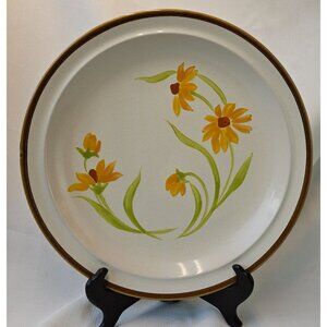 Vintage Stonecrest Andre Ponche Yellow Daffodil Serving Platter 12 inch